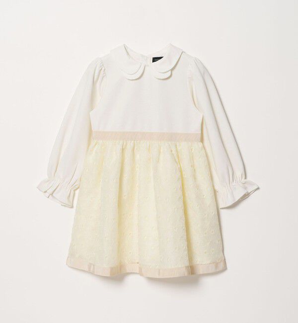 UNITED ARROWS green label relaxing「リップル ハナガラ レース ワンピース / キッズ 110cm-130cm」|ワンピース|