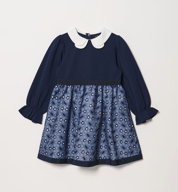UNITED ARROWS green label relaxing「リップル ハナガラ レース ワンピース / キッズ 110cm-130cm」|ワンピース|