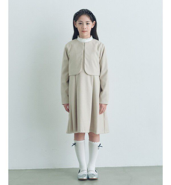 UNITED ARROWS green label relaxing「ボレロ  ジャンパースカート セット / キッズ 140cm-160cm」|ワンピース|BEIGE