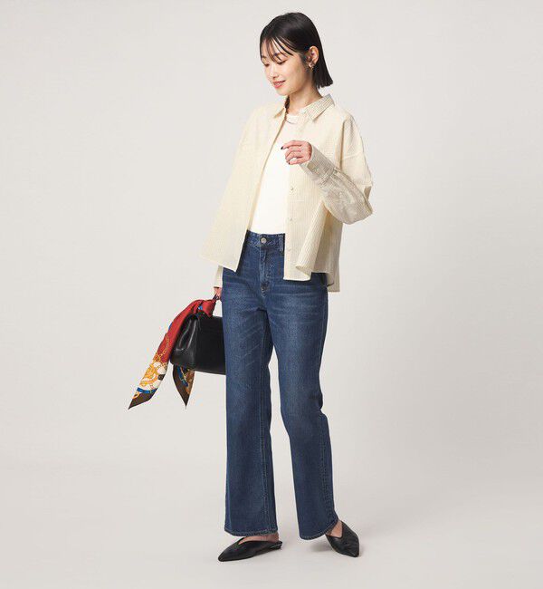 UNITED ARROWS green label relaxing「モール シアー ストライプ シャツ」|シャツ・ブラウス|