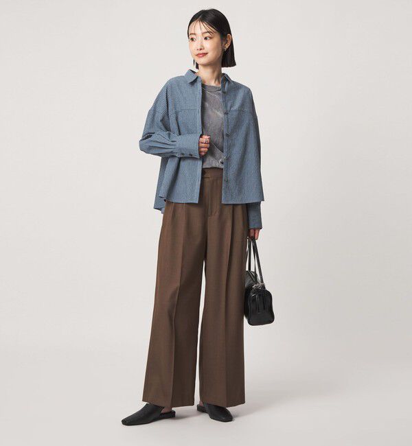 UNITED ARROWS green label relaxing「モール シアー ストライプ シャツ」|シャツ・ブラウス|