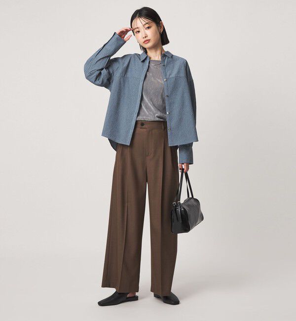 UNITED ARROWS green label relaxing「モール シアー ストライプ シャツ」|シャツ・ブラウス|