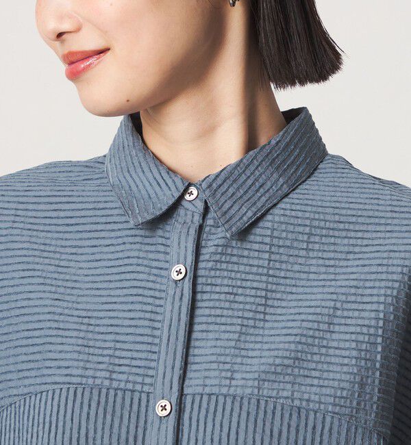 UNITED ARROWS green label relaxing「モール シアー ストライプ シャツ」|シャツ・ブラウス|