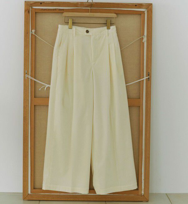 UNITED ARROWS green label relaxing「＜SEASONAL COLLECTION＞コーデュロイ 2タック ワイドパンツ」|その他|OFF WHITE