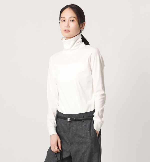 UNITED ARROWS「＜SLOANE＞タートルネック ロングスリーブ カットソー」|Tシャツ・カットソー|WHITE