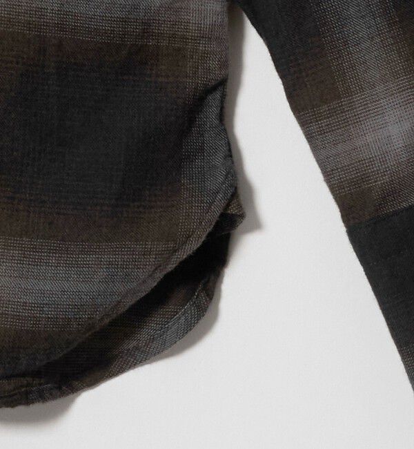 UNITED ARROWS「＜GUY ROVER＞オンブレチェック ワンピースカラー シャツ」|シャツ・ブラウス|