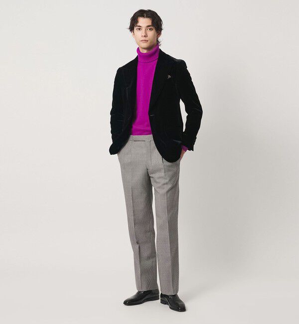 UNITED ARROWS「ベルベット シングル 1ボタン テーラードジャケット」|テーラードジャケット|
