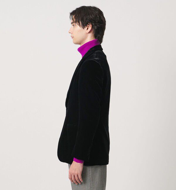 UNITED ARROWS「ベルベット シングル 1ボタン テーラードジャケット」|テーラードジャケット|