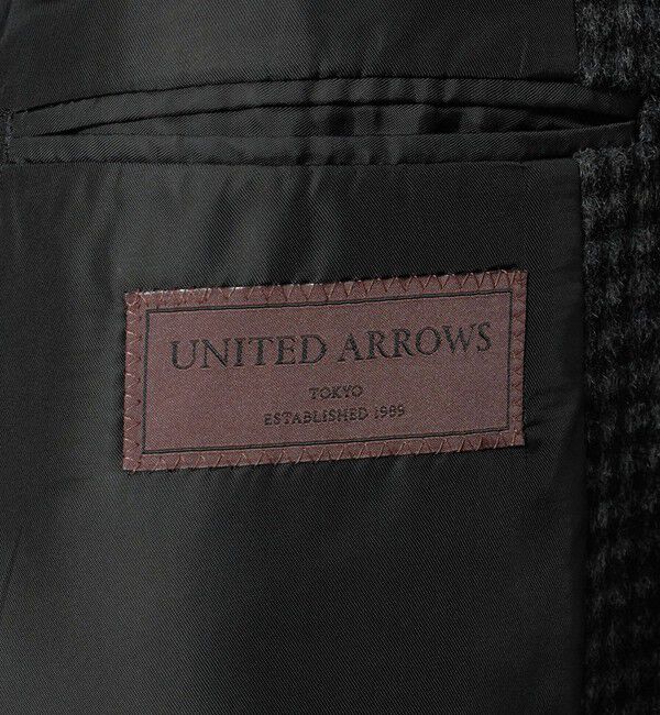 UNITED ARROWS「ウール/カシミヤ ビーバー ハウンドトゥース ステンカラーコート」|ステンカラーコート|