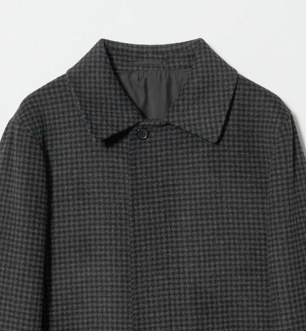UNITED ARROWS「ウール/カシミヤ ビーバー ハウンドトゥース ステンカラーコート」|ステンカラーコート|