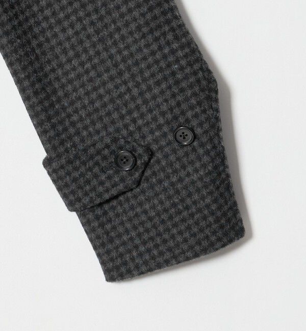 UNITED ARROWS「ウール/カシミヤ ビーバー ハウンドトゥース ステンカラーコート」|ステンカラーコート|