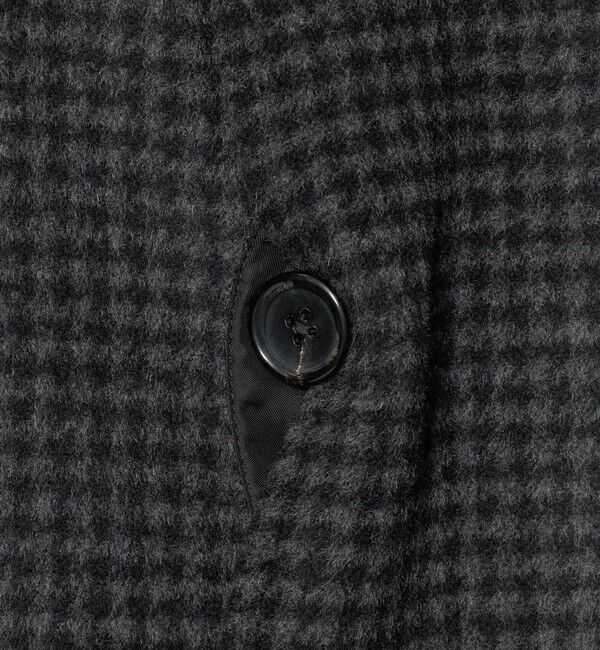 UNITED ARROWS「ウール/カシミヤ ビーバー ハウンドトゥース ステンカラーコート」|ステンカラーコート|