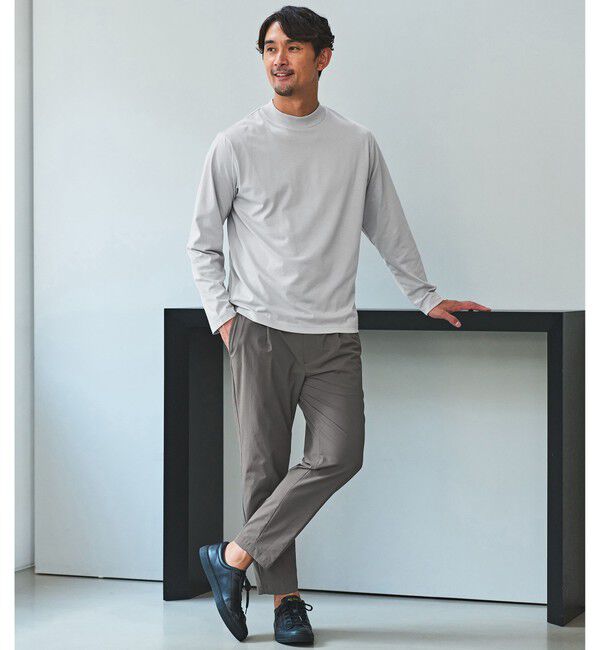 UNITED ARROWS green label relaxing「【WEB限定】JUST fit デイリーモック 長袖 Tシャツ -吸水速乾・抗菌-」|Tシャツ・カットソー|