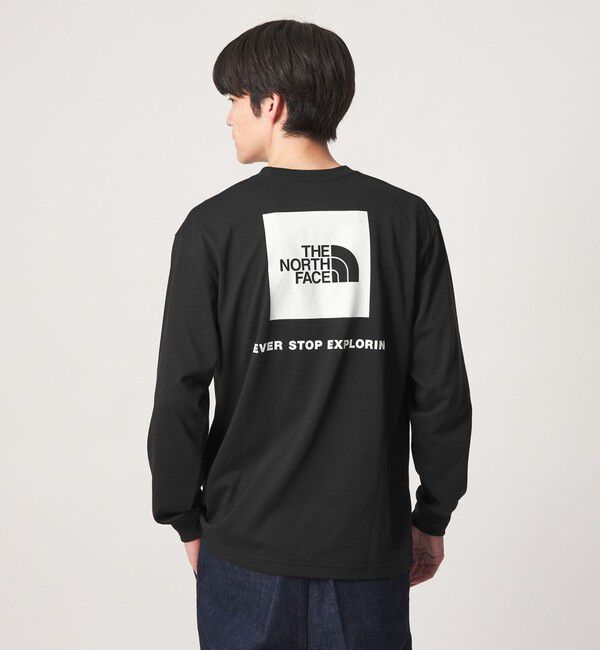UNITED ARROWS green label relaxing「＜THE NORTH FACE＞ロングスリーブ バックスクエア ロゴティー 長袖 Tシャツ」|Tシャツ・カットソー|BLACK