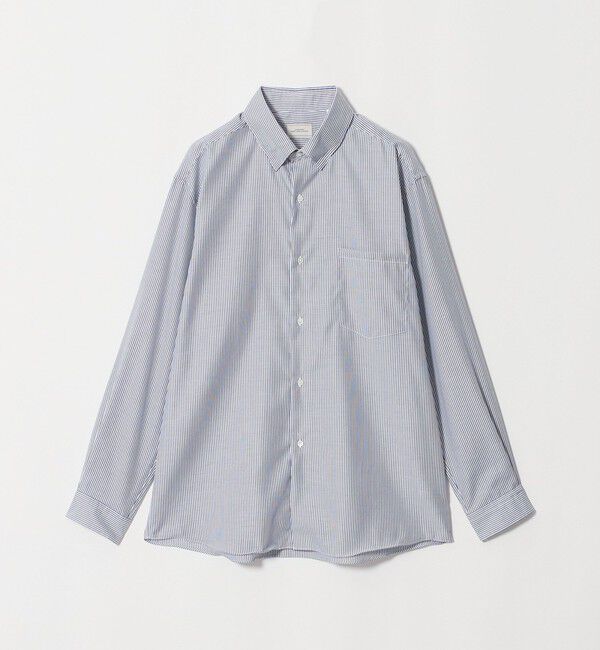 UNITED ARROWS green label relaxing「エブリット コットン ストライプ リラックス スナップ ボタンダウン シャツ -イージーアイロン-」|シャツ・ブラウス|