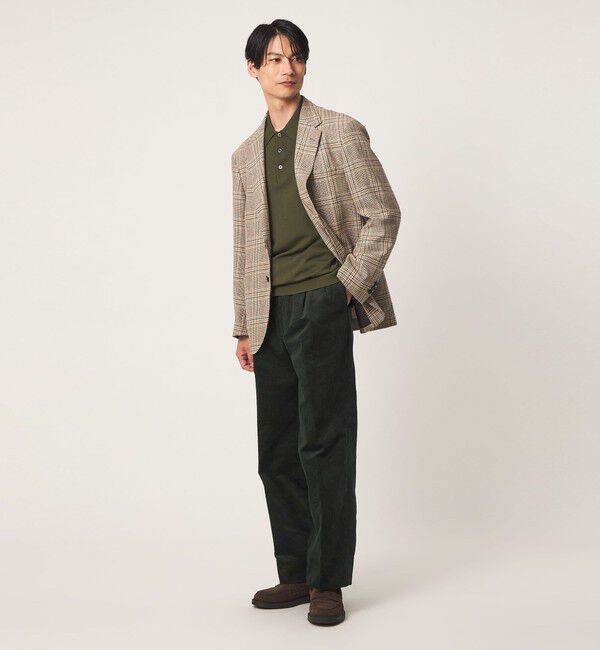 UNITED ARROWS green label relaxing「コットン ポリウレタン コーデュロイ 2プリーツ ワイド スラックス」|スラックス|