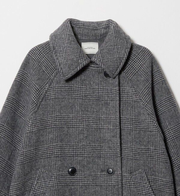 UNITED ARROWS green label relaxing「【WEB限定】＜at ease＞チェック Aライン ミドル コート」|その他|