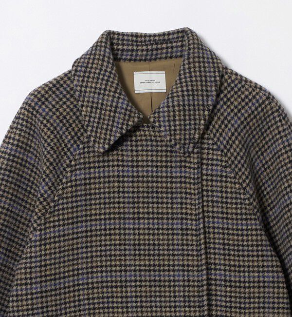 UNITED ARROWS green label relaxing「【WEB限定】＜at ease＞チェック Aライン ミドル コート」|その他|