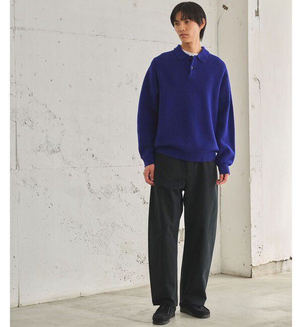UNITED ARROWS green label relaxing「ハミルトンラムズウール ナイロン 長袖 ニットポロ」|ポロシャツ|