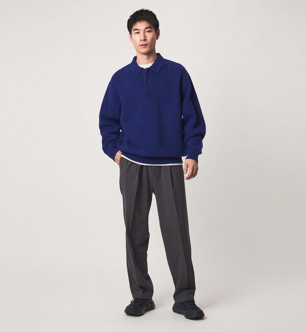 UNITED ARROWS green label relaxing「ハミルトンラムズウール ナイロン 長袖 ニットポロ」|ポロシャツ|