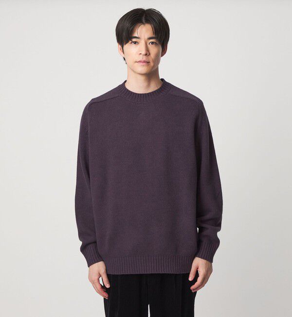 UNITED ARROWS green label relaxing「フェード サドル クルーネック ニット -ハンドウォッシャブル-」|ニット・セーター|