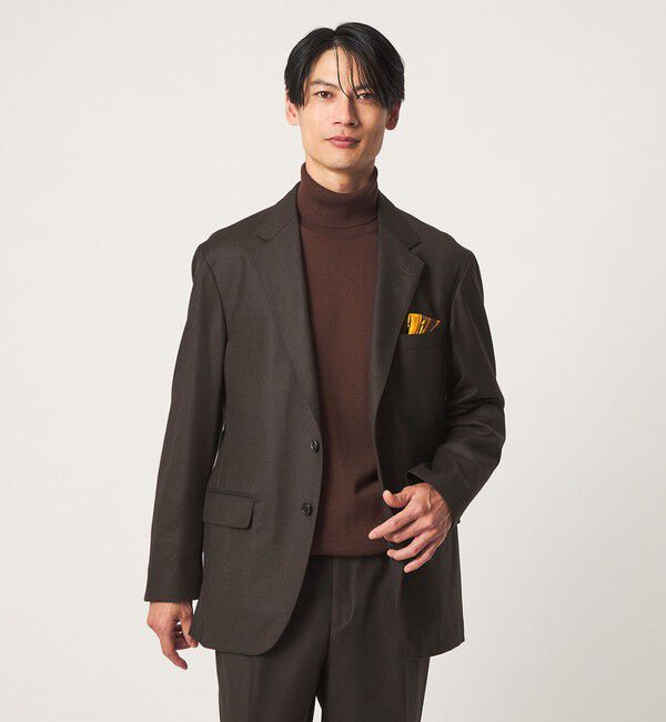 UNITED ARROWS green label relaxing「GLR CLOTH フラノ 2B R/RG セットアップジャケット」|テーラードジャケット|DK.BROWN