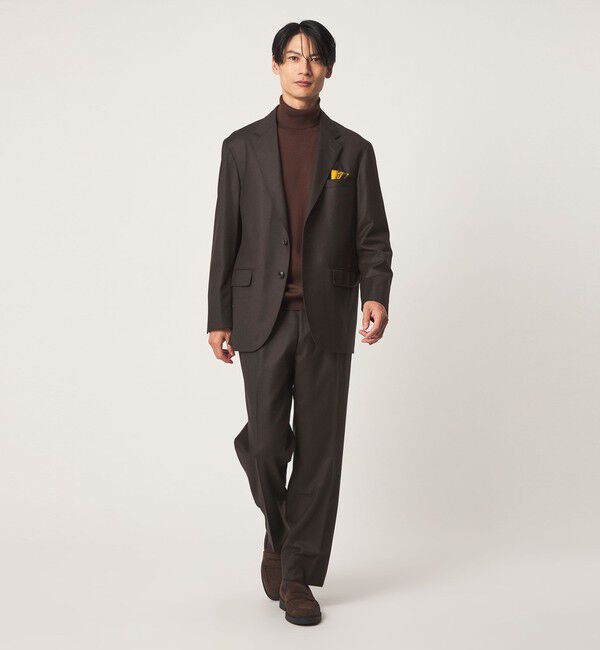UNITED ARROWS green label relaxing「GLR CLOTH フラノ RLX/RG 2プリーツ スラックス セットアップパンツ」|スラックス|
