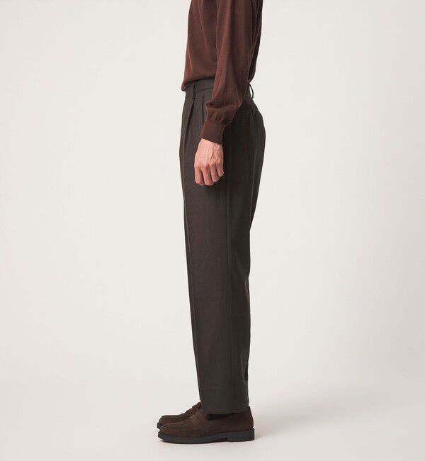 UNITED ARROWS green label relaxing「GLR CLOTH フラノ RLX/RG 2プリーツ スラックス セットアップパンツ」|スラックス|