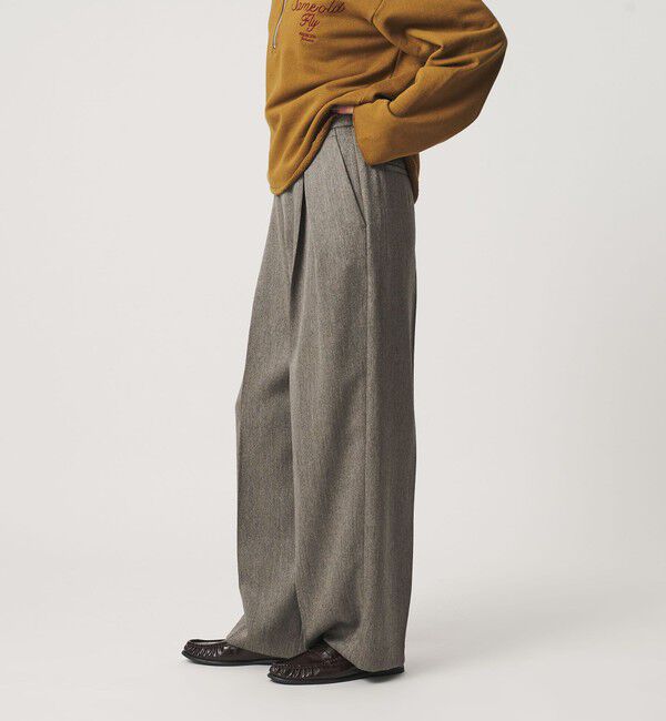 BEAUTY&YOUTH UNITED ARROWS「ツイードライク レイヤータック ワイドパンツ ウォッシャブル」|その他|