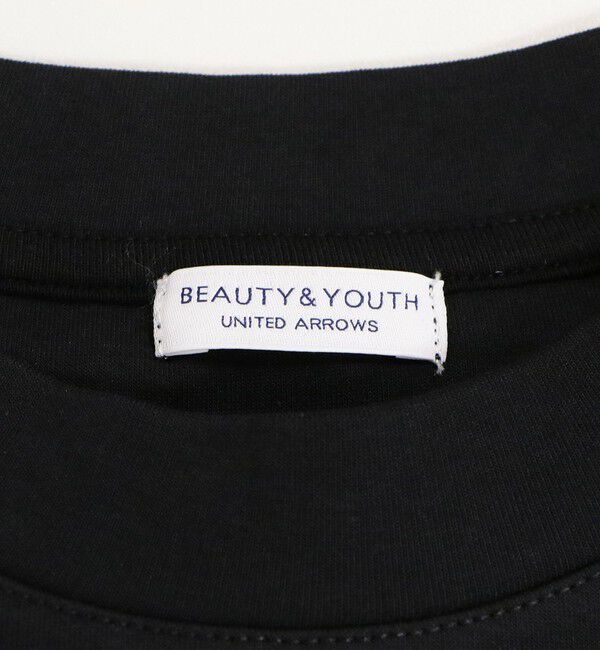 BEAUTY&YOUTH UNITED ARROWS「【WEB限定 WARDROBE SMART】ダブルニット ロゴ クルーネック スウェット/セットアップ対応【抗菌・防臭】」|Tシャツ・カットソー|