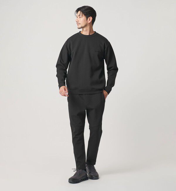 BEAUTY&YOUTH UNITED ARROWS「【WEB限定 WARDROBE SMART】ダブルニット ロゴ クルーネック スウェット/セットアップ対応【抗菌・防臭】」|Tシャツ・カットソー|