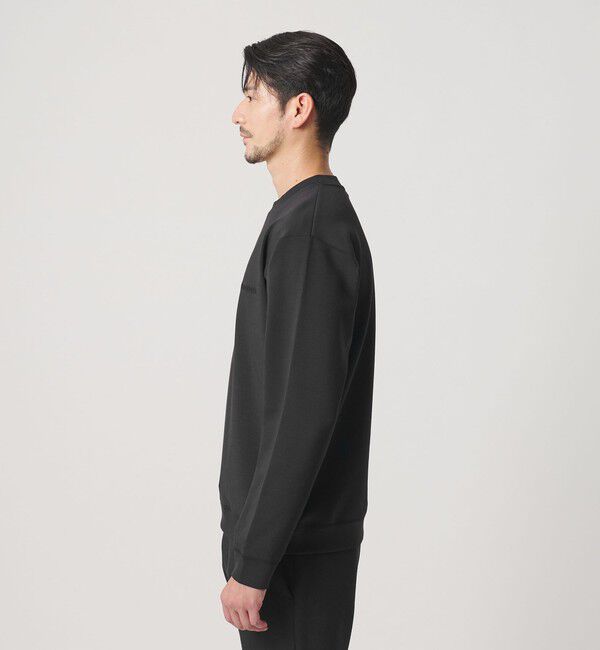 BEAUTY&YOUTH UNITED ARROWS「【WEB限定 WARDROBE SMART】ダブルニット ロゴ クルーネック スウェット/セットアップ対応【抗菌・防臭】」|Tシャツ・カットソー|