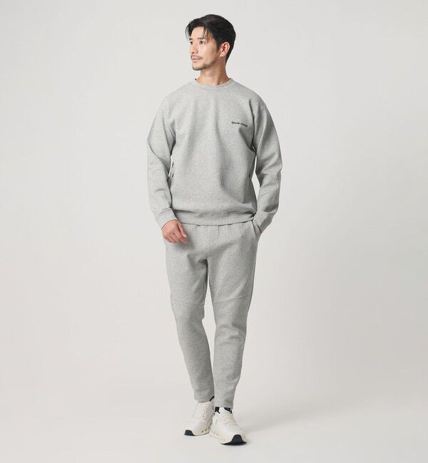 BEAUTY&YOUTH UNITED ARROWS「【WEB限定 WARDROBE SMART】ダブルニット ロゴ クルーネック スウェット/セットアップ対応【抗菌・防臭】」|Tシャツ・カットソー|
