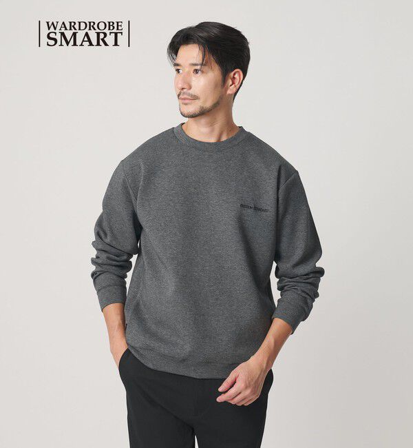 BEAUTY&YOUTH UNITED ARROWS「【WEB限定 WARDROBE SMART】ダブルニット ロゴ クルーネック スウェット/セットアップ対応【抗菌・防臭】」|Tシャツ・カットソー|その他1