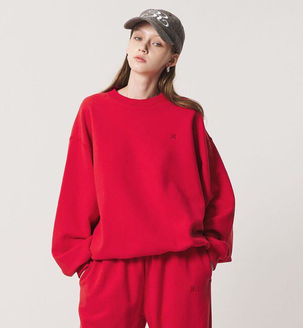 ER「＜ER＞ベーシック LOGO クルーネック スウェット」|Tシャツ・カットソー|RED