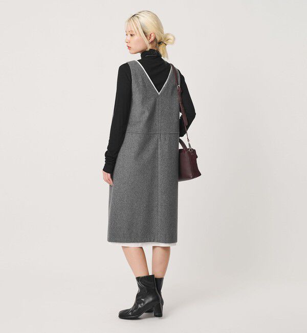 BEAUTY&YOUTH UNITED ARROWS「毛ブレンド ビーバー レイヤード ワンピース」|ワンピース|