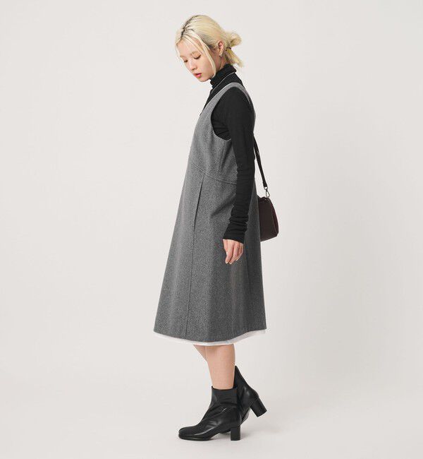 BEAUTY&YOUTH UNITED ARROWS「毛ブレンド ビーバー レイヤード ワンピース」|ワンピース|