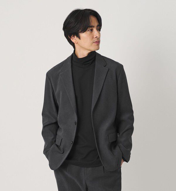 BEAUTY&YOUTH UNITED ARROWS「ブラッシュド ツイル 2B コンフォート ジャケット セットアップ対応 ヨコストレッチ」|テーラードジャケット|DK.GRAY