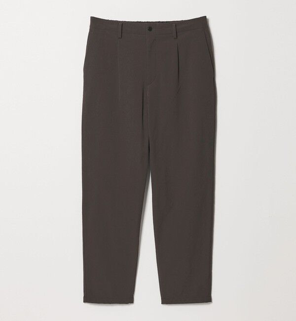 BEAUTY&YOUTH UNITED ARROWS「KOMATSU PACK URK 1プリーツ テーパード パンツ NO.5 ストレッチ セットアップ対応 裏起毛」|チノ|DK.BROWN