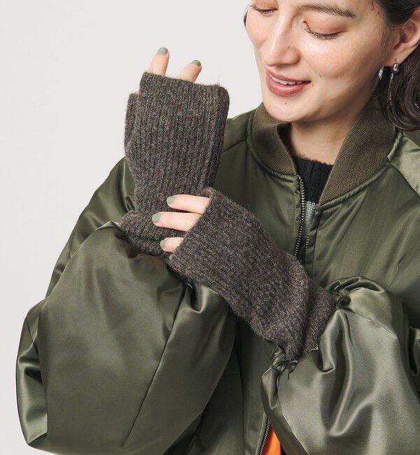 BEAUTY&YOUTH UNITED ARROWS「ソフト フィンガーレス グローブ」|手袋|DK.GRAY