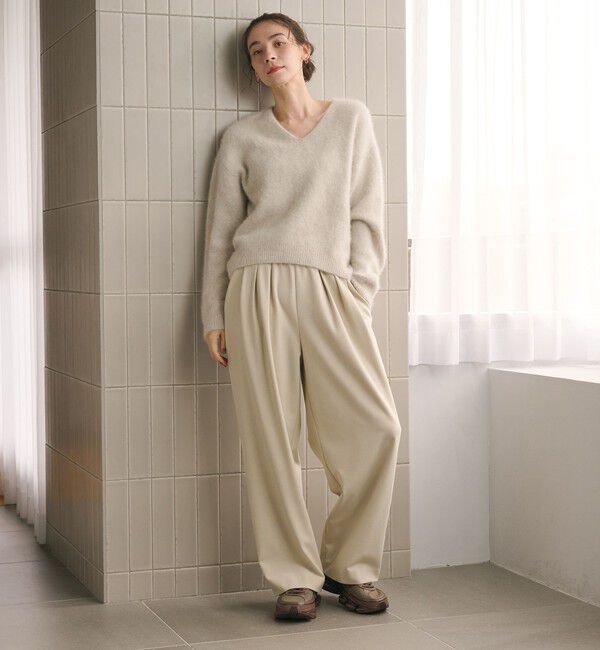 BEAUTY&YOUTH UNITED ARROWS「裏起毛ジョーゼット ワイドパンツ ウォッシャブル 防シワ」|その他|