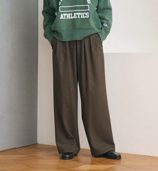 BEAUTY&YOUTH UNITED ARROWS「裏起毛ジョーゼット ワイドパンツ ウォッシャブル 防シワ」|その他|