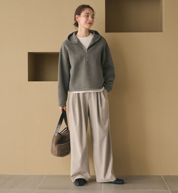 BEAUTY&YOUTH UNITED ARROWS「ダンボール ハーフジップ フーディ」|Tシャツ・カットソー|