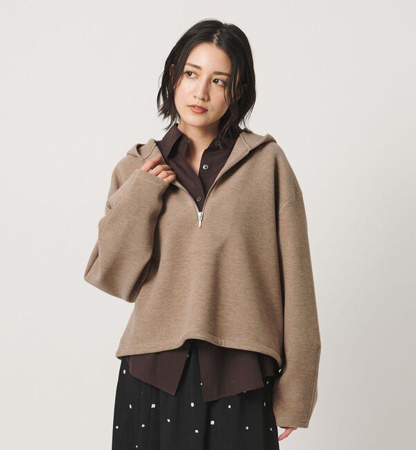 BEAUTY&YOUTH UNITED ARROWS「ダンボール ハーフジップ フーディ」|Tシャツ・カットソー|