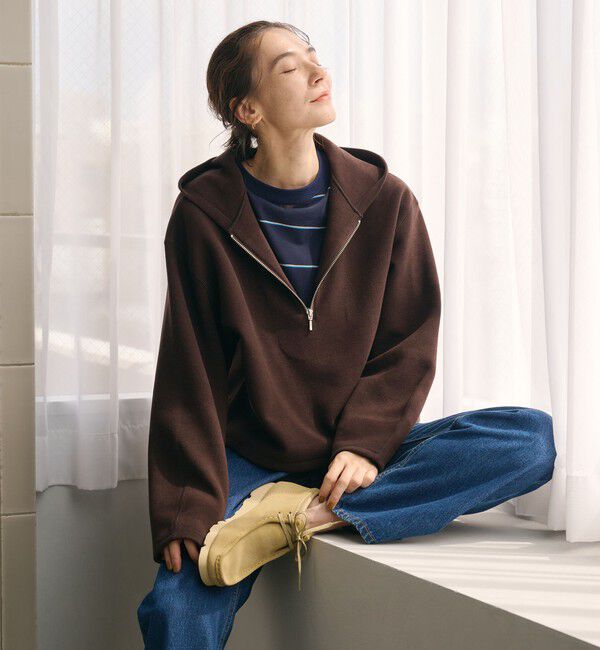 BEAUTY&YOUTH UNITED ARROWS「ダンボール ハーフジップ フーディ」|Tシャツ・カットソー|
