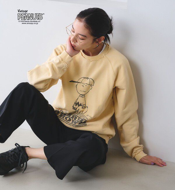 BEAUTY&YOUTH UNITED ARROWS「【別注】＜ST.JHONES 3RD CLUB＞PEANUTS プリント スウェット プルオーバー」|スウェット・ジャージ|YELLOW