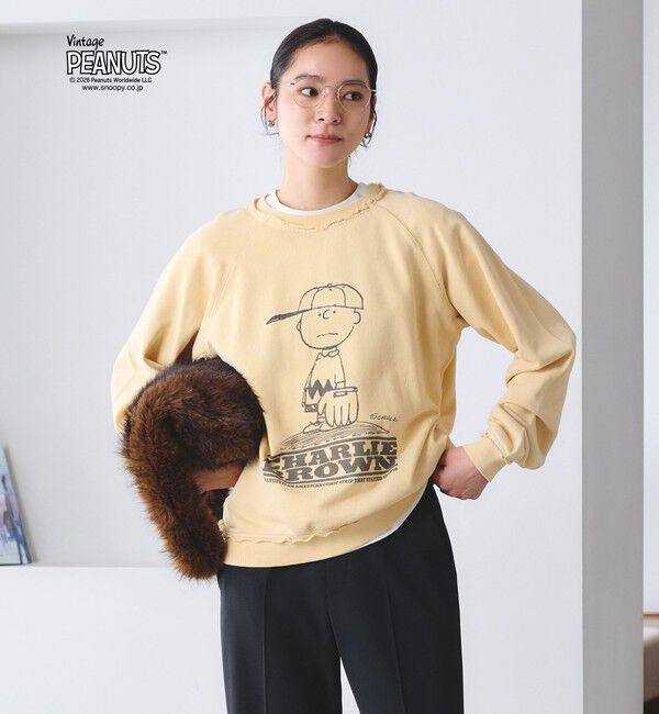 BEAUTY&YOUTH UNITED ARROWS「【別注】＜ST.JHONES 3RD CLUB＞PEANUTS プリント スウェット プルオーバー」|スウェット・ジャージ|