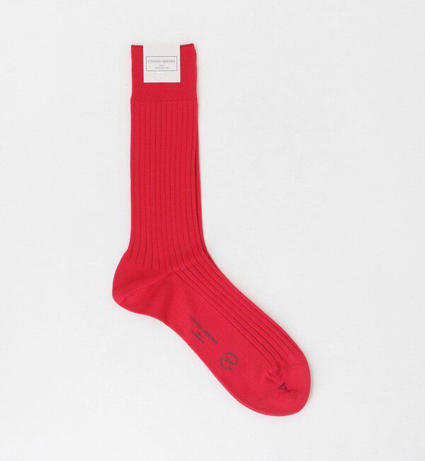 UNITED ARROWS「カラーリブ ソックス」|ソックス|RED