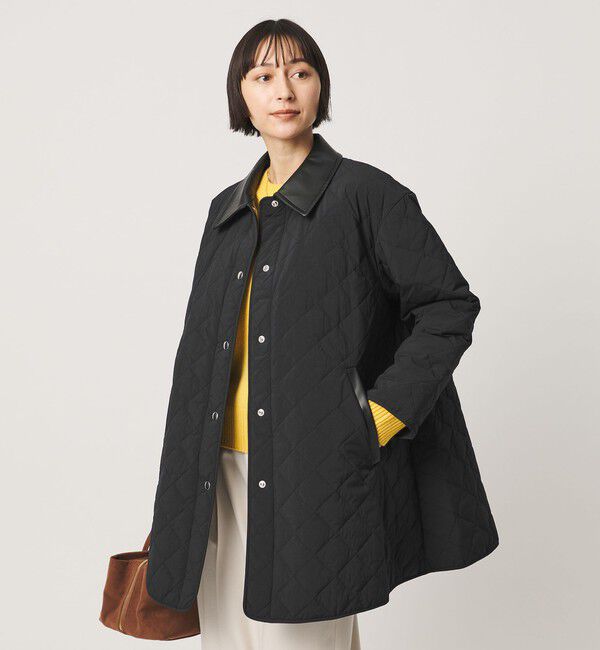 UNITED ARROWS「キルティング ステンカラー ミドルコート」|ステンカラーコート|