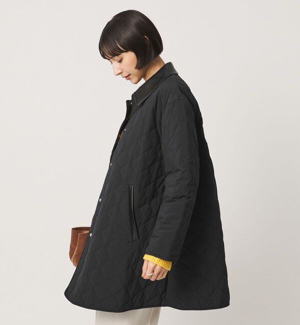 UNITED ARROWS「キルティング ステンカラー ミドルコート」|ステンカラーコート|